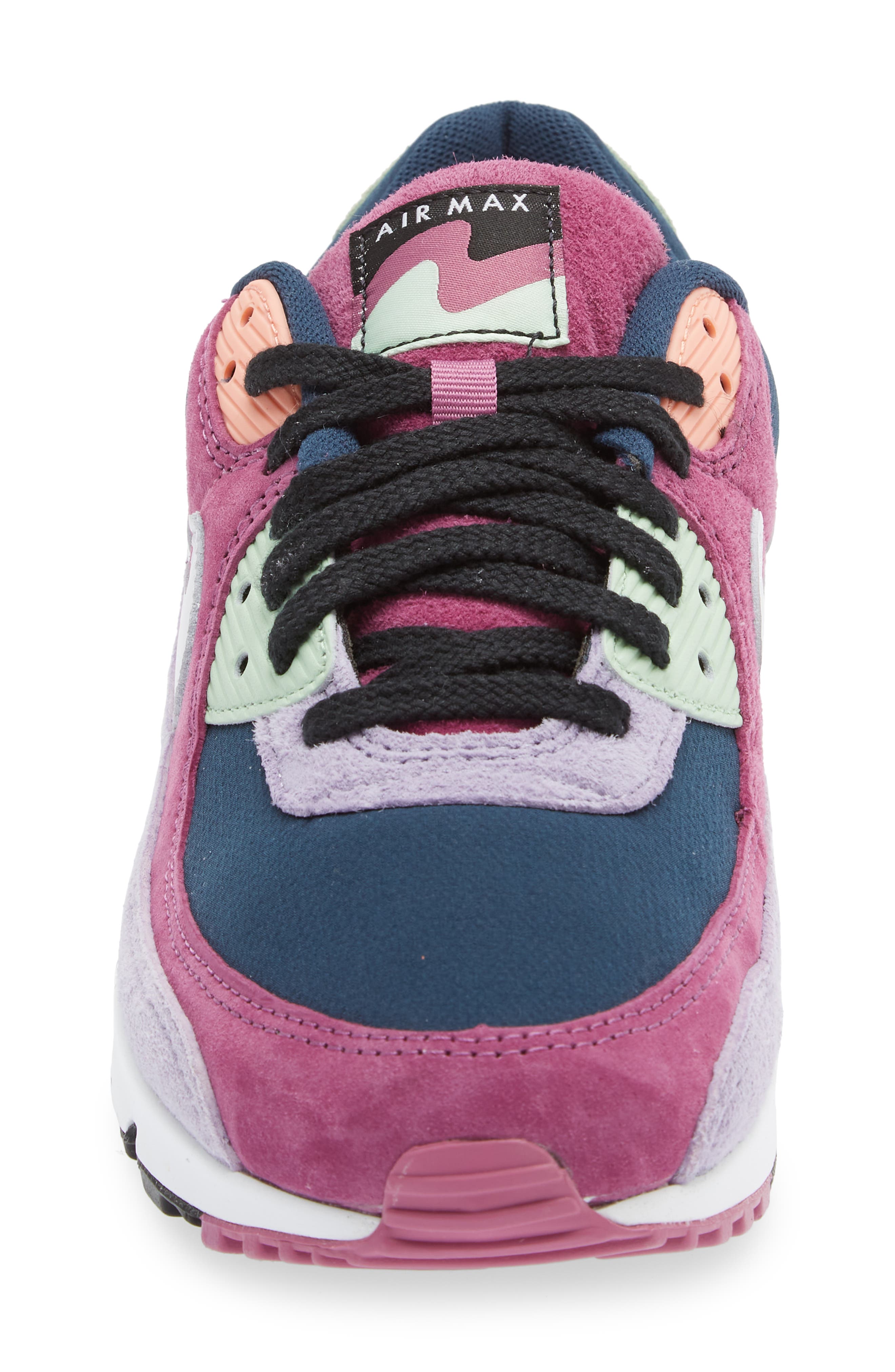 Air Max 90 NRG Sneaker, Alternate, color, LIGHT BORDEAUX/ WHITE/ NAVY