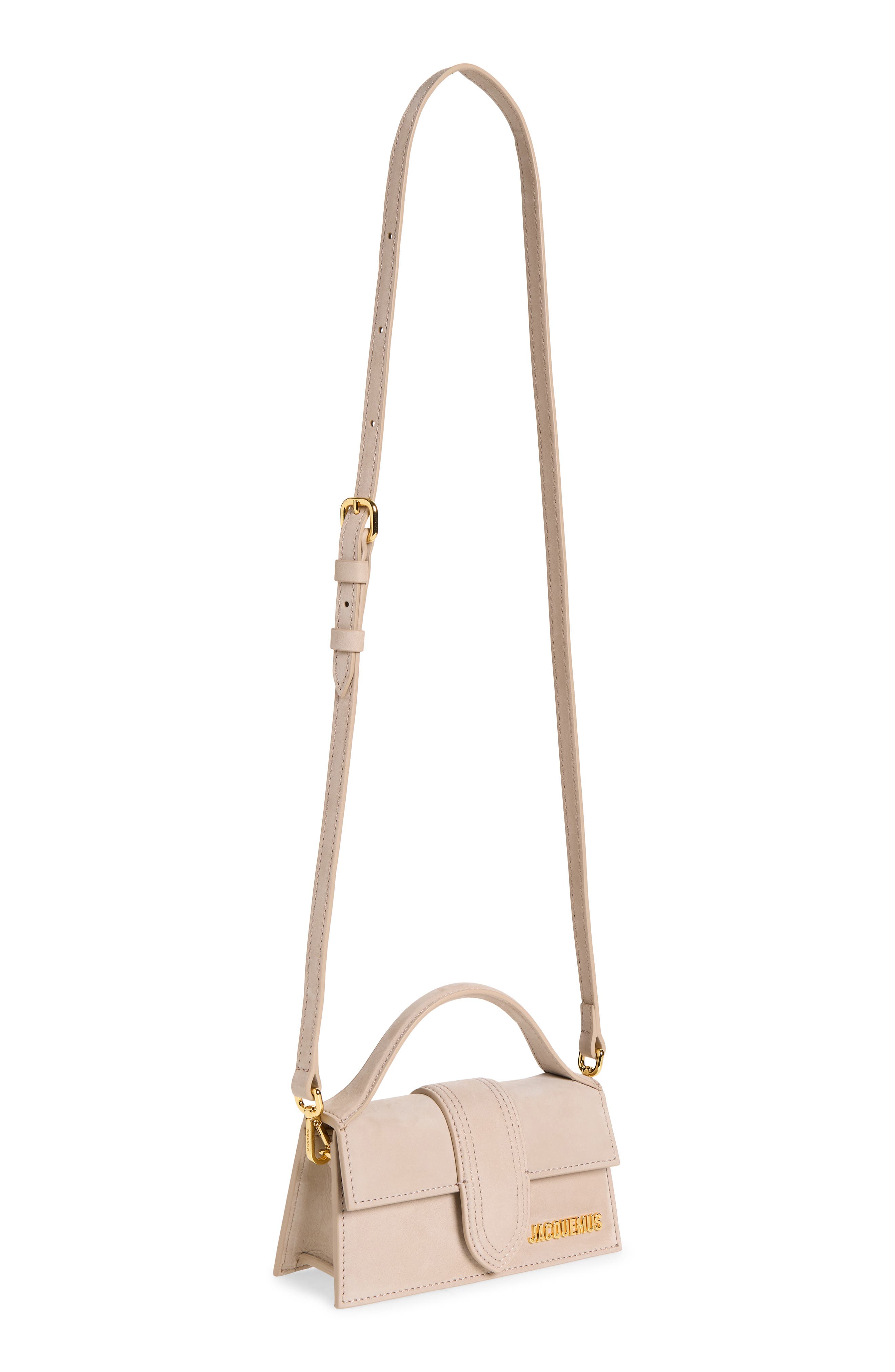 Le Bambino Leather Top Handle Bag, Alternate, color, DARK BEIGE 180