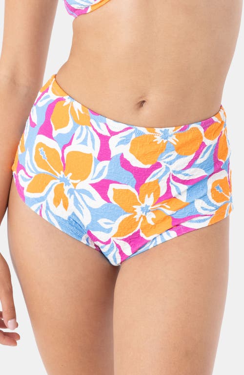 Roxy Topanga Canyon High Waist Bikini Bottoms In Multi