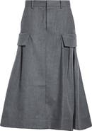 Sacai Wool Flannel Cargo Skirt