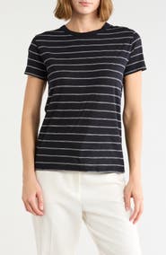 Vince Striped Short Sleeve Crewneck T-Shirt