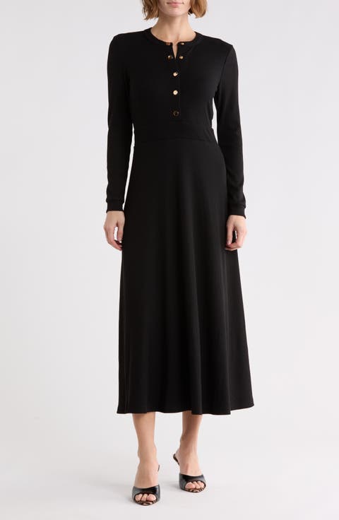 Ashton Button Front Midi Dress