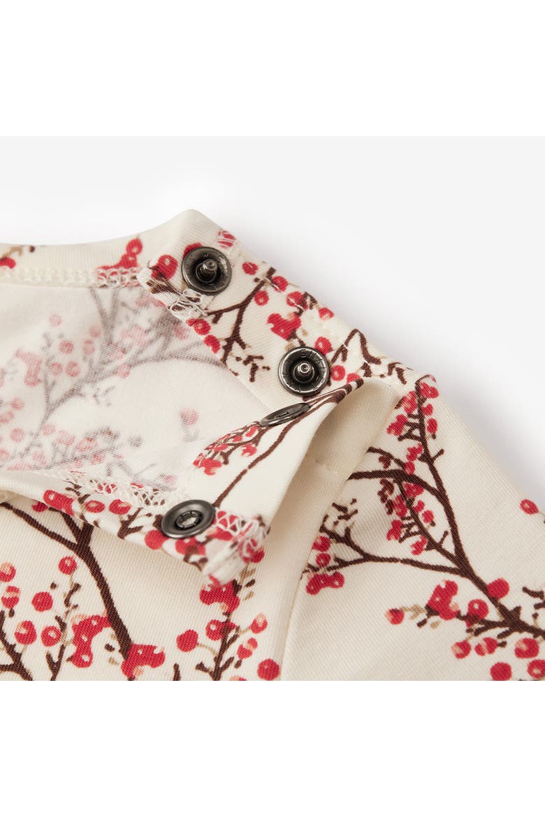 Cotton Stretch Removable Collar Long Sleeve One Piece, Alternate, color, Winterberry