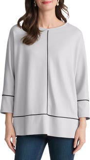 Jones New York Piped Dolman Sleeve Tunic