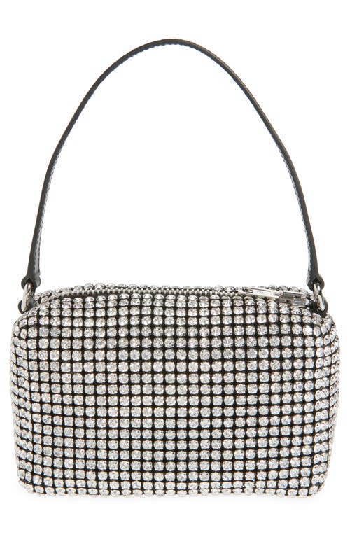 Alexander Wang Medium Heiress Crystal & Leather Handbag In White