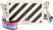 Off-White Mini Diagonal Stripe Saffiano Leather Flap Bag