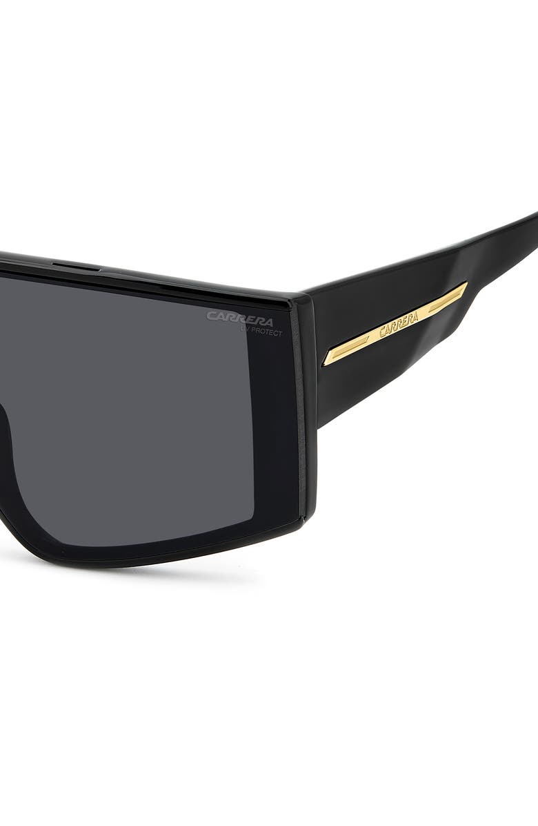 Carrera Eyewear Victory C 99mm Rectangular Mask Sunglasses, Alternate, color, Black/ Grey