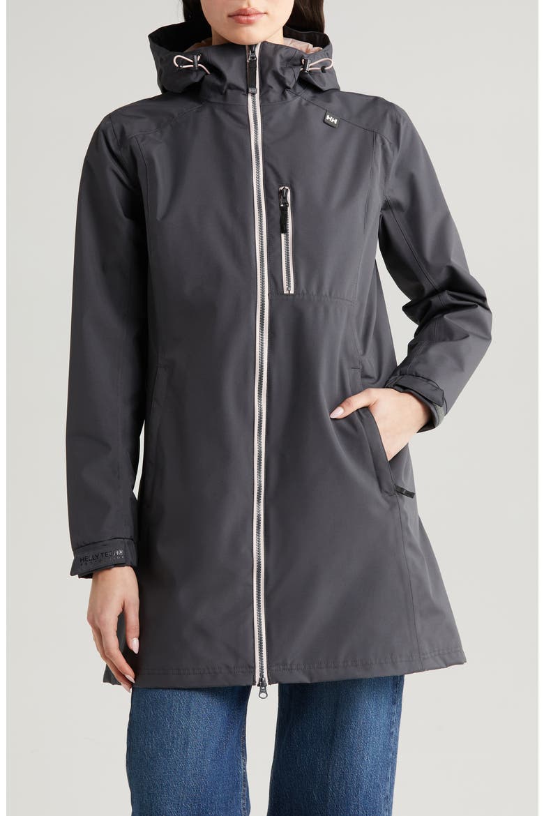 Belfast Waterproof Hooded Jacket, Alternate, color, EBONY