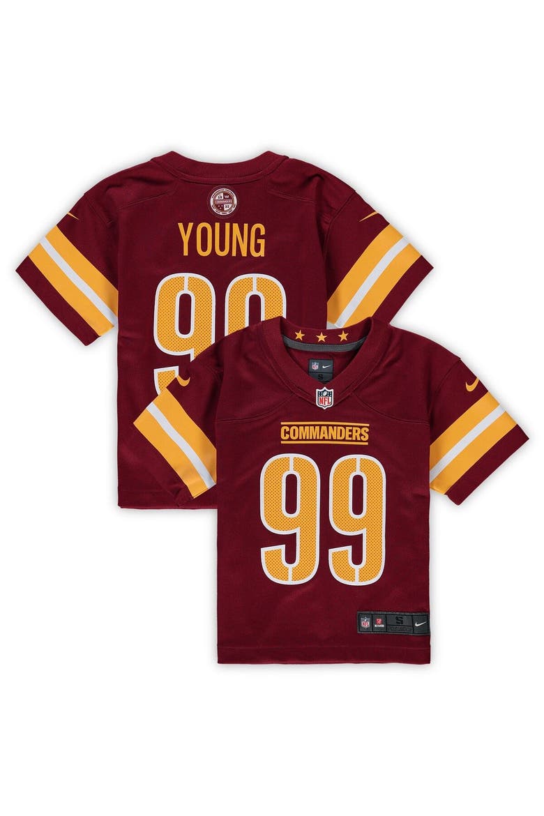 Preschool Nike Chase Young Burgundy Washington Commanders Game Jersey, Main, color, Burgundy
