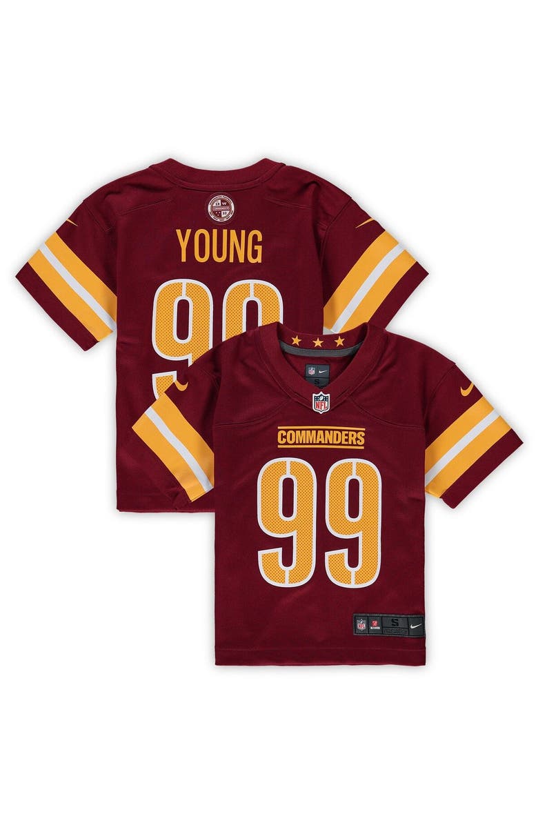 Nike Preschool Nike Chase Young Burgundy Washington Commanders Game Jersey, Main, color, 