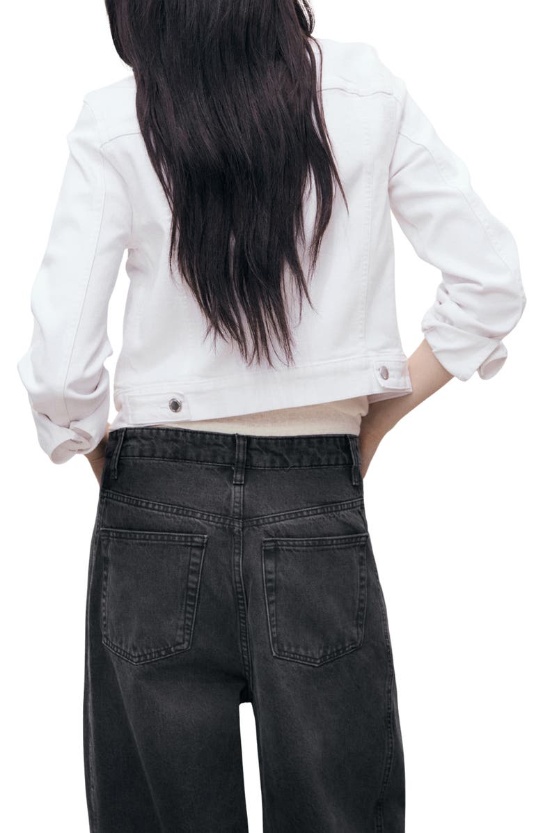 MANGO Pockets Denim Jacket, Alternate, color, White