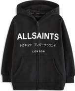 smALLSAINTS by ALLSAINTS Kids' Underground Oversize Logo Zip Hoodie