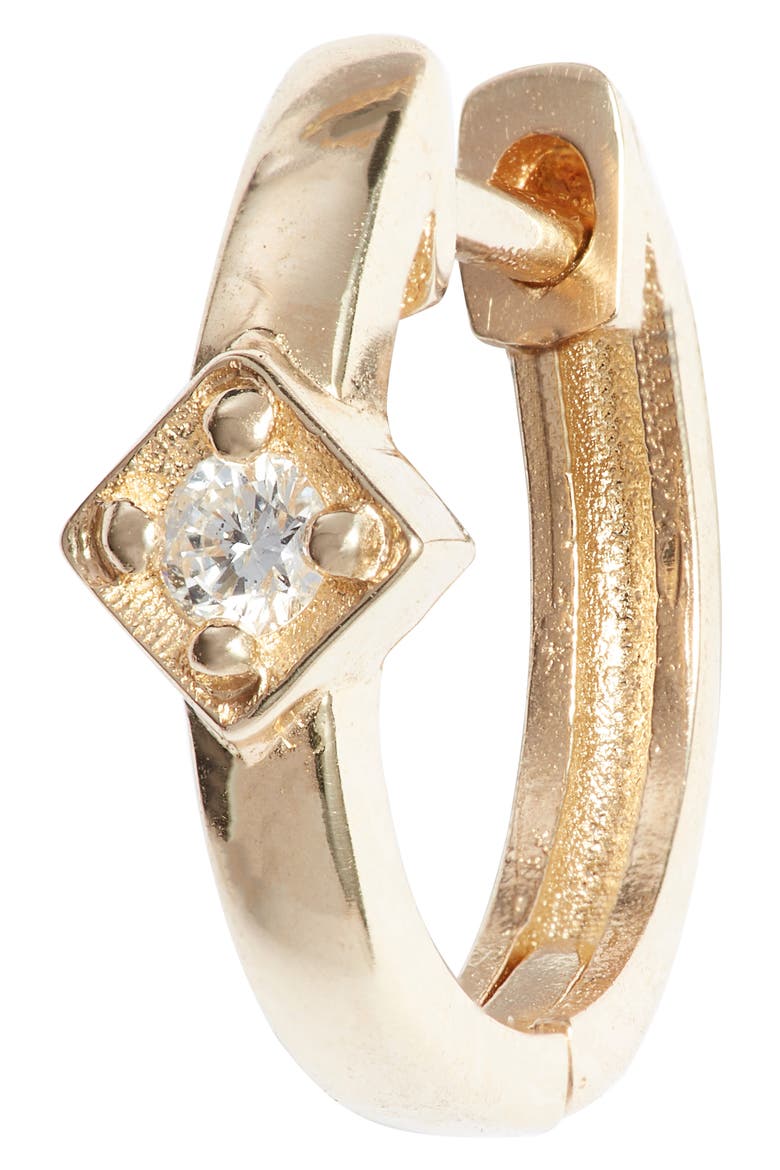 Cleo Diamond Huggie Hoop Earrings, Alternate, color, GOLD/ DIAMOND