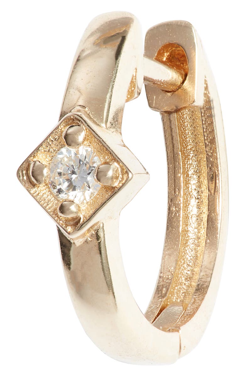 Anzie Cleo Diamond Huggie Hoop Earrings, Alternate, color, Gold/ Diamond