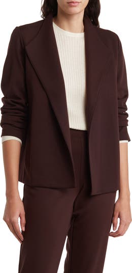 Eileen Fisher driftwood hotsell tweed brown open blazer size large