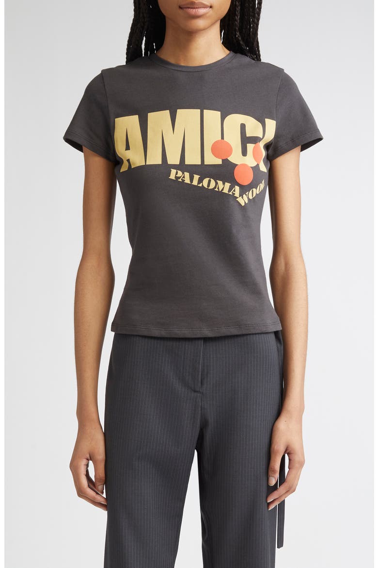 Amici Logo Graphic T-shirt, Main, color, BLACK
