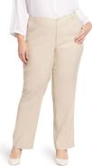 NYDJ Marilyn Straight Leg Linen Blend Trousers