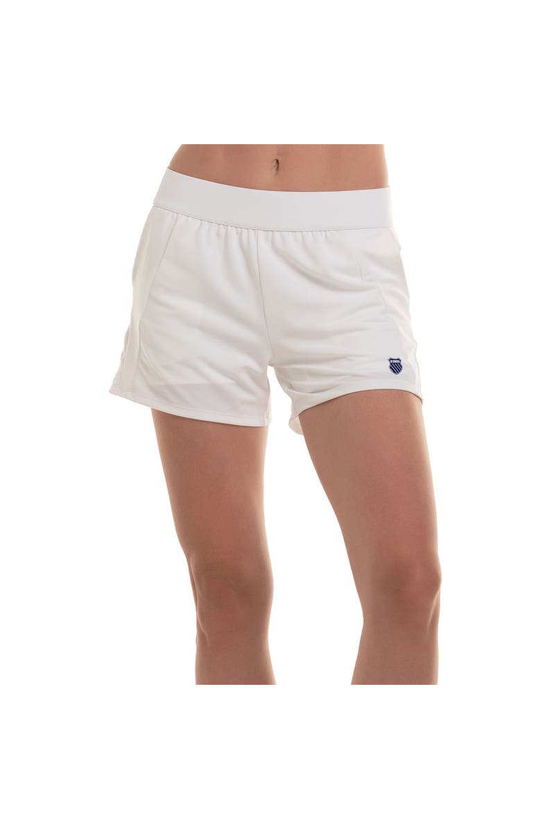 K-Swiss KSwiss Pique 4 inch Womens Tennis Shorts, Main, color, White