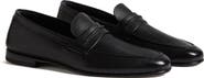 ZEGNA Black Natural Grain Leather Driving Loafer