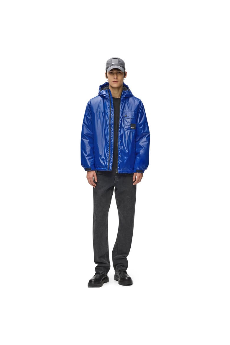 Men's Utility Shiny Jacket, Alternate, color, Karl Lagerfeld Jeans Blue