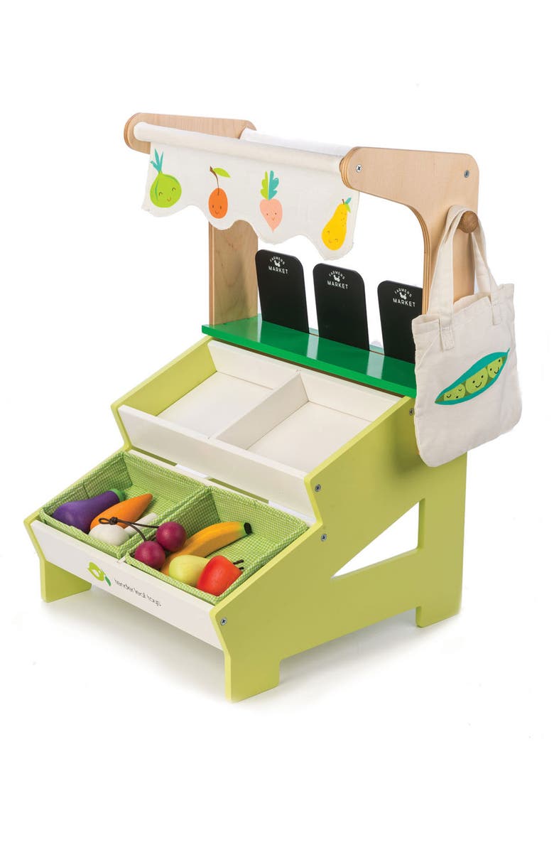 Tender Leaf Toys Farmers' Market Stall Playset, Main, color,
