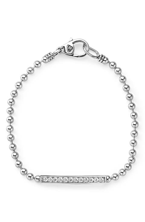 Caviar Spark Diamond Bar Chain Bracelet