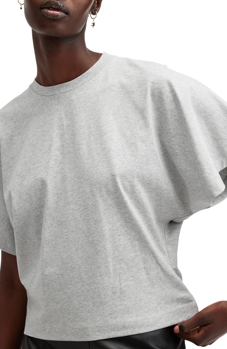 AllSaints Artia Dolman Sleeve Cotton T-Shirt, Alternate, color, Grey Marl