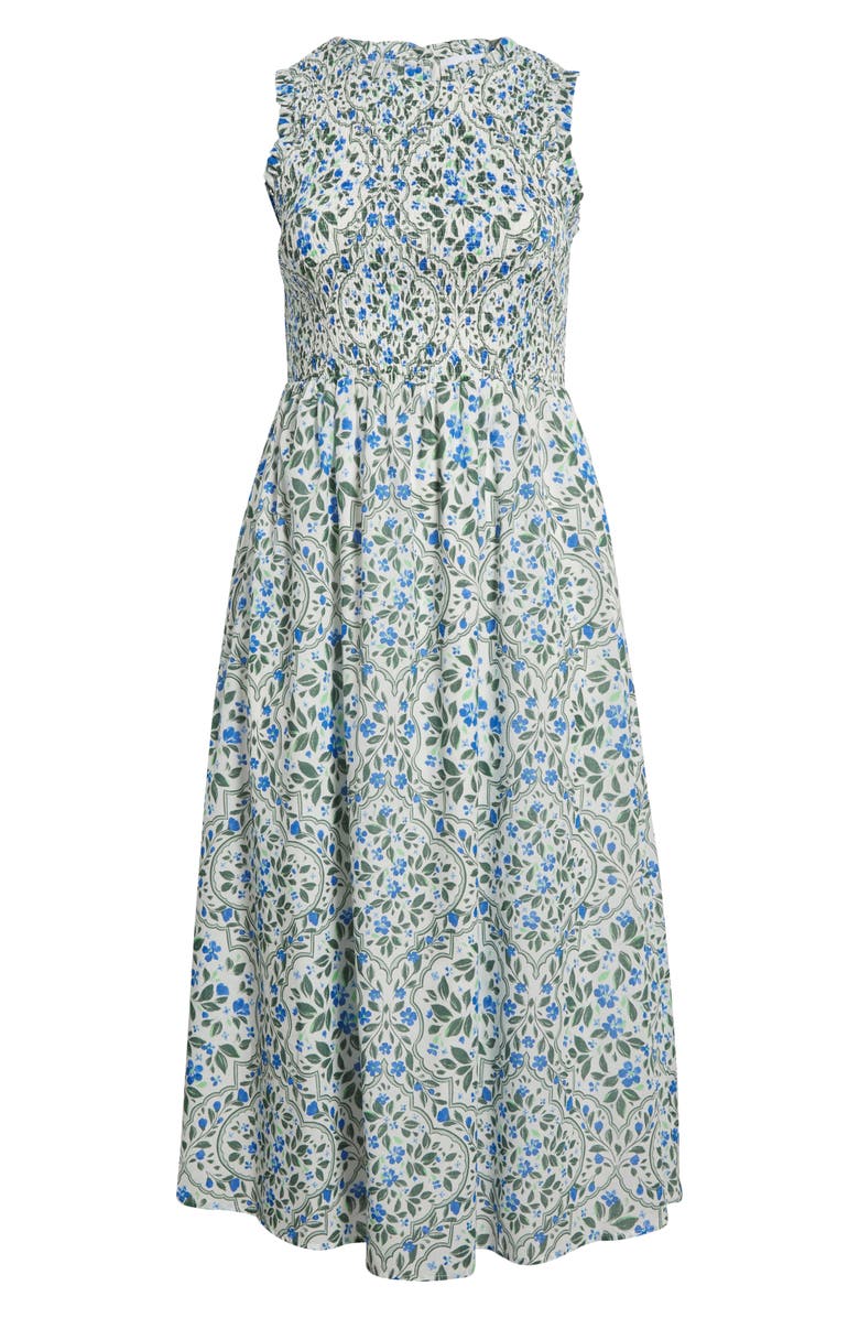 SUGARLIPS Hilo Floral Print Sleeveless Maxi Dress, Alternate, color, White/ Blue/ Green
