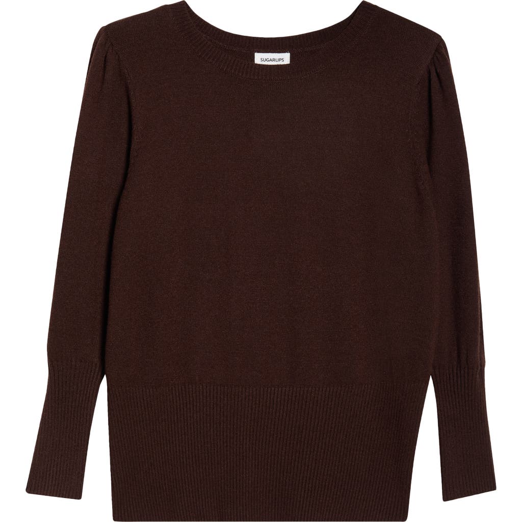 Sugarlips Juliet Sleeve Sweater In Black