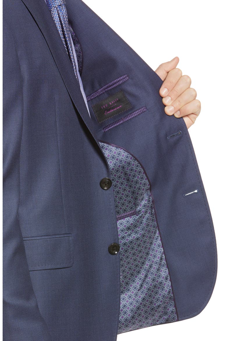 Roger Slim Fit Solid Wool Suit, Alternate, color, NAVY