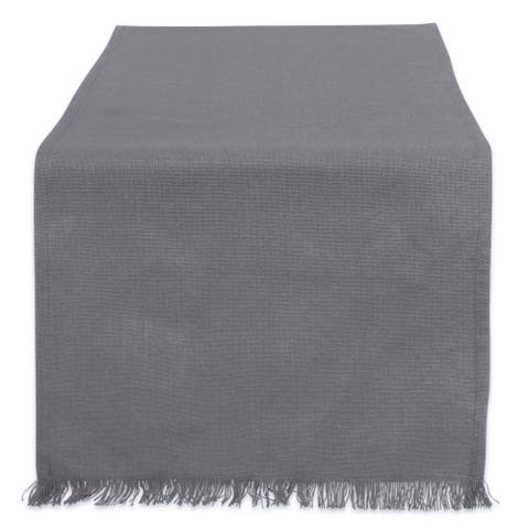 Solid Heavyweight Fringed Table Runner
