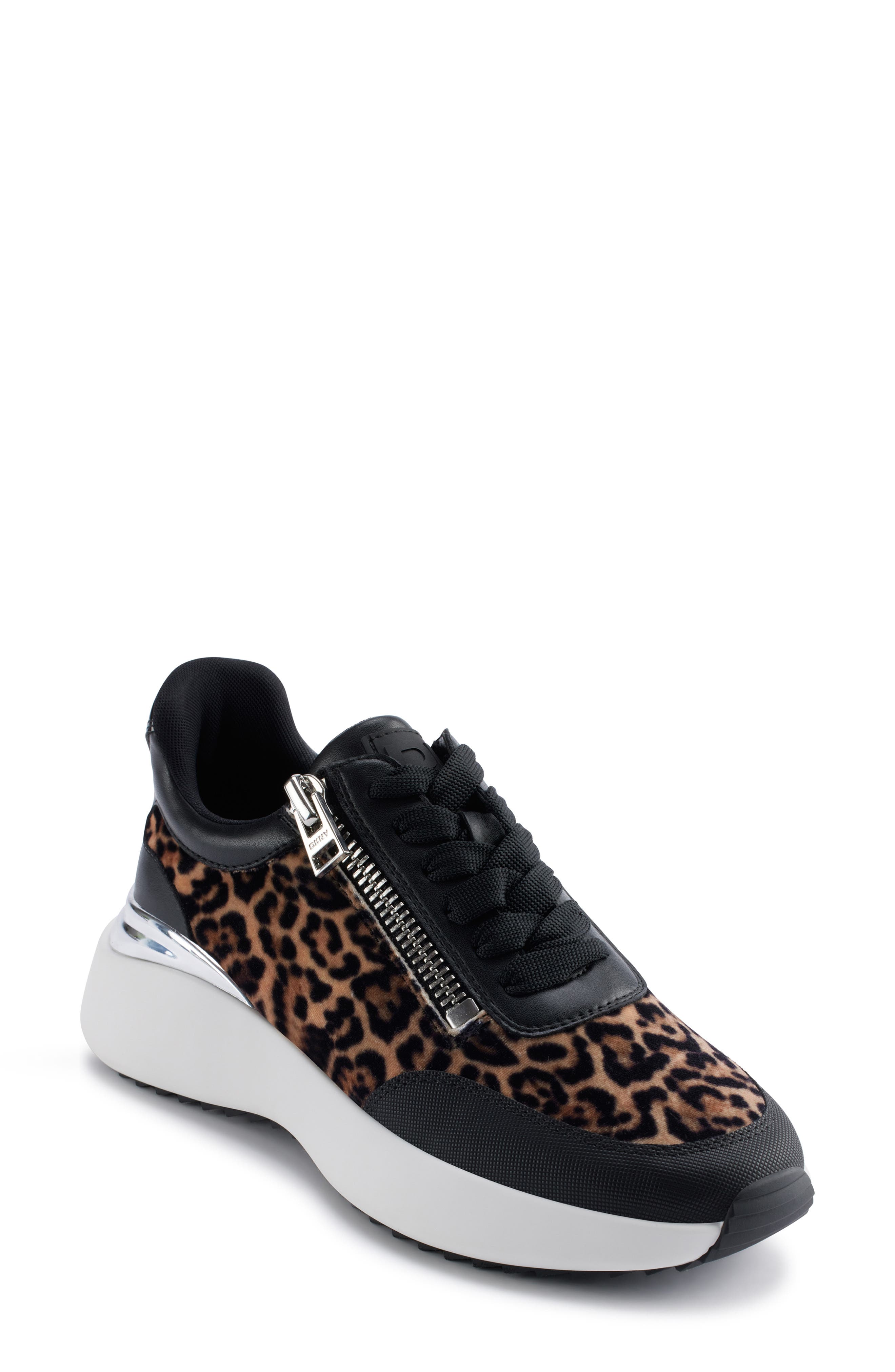 DKNY Zacata Platform Wedge Sneaker, Main, color, 