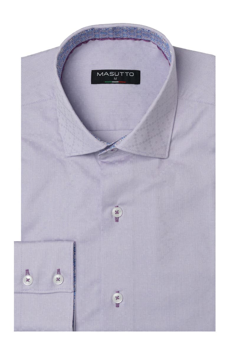 MASUTTO Willis Button Down Long Sleeve Shirt, Main, color, Purple