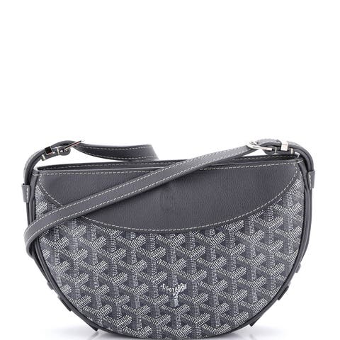 Hirondelle Shoulder Bag Coated Canvas and Leather