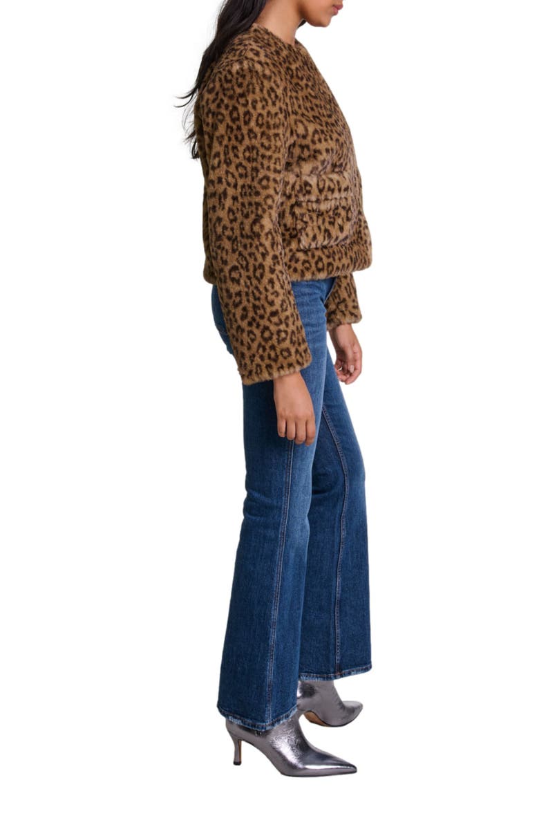 maje Cropped faux fur jacket, Alternate, color,