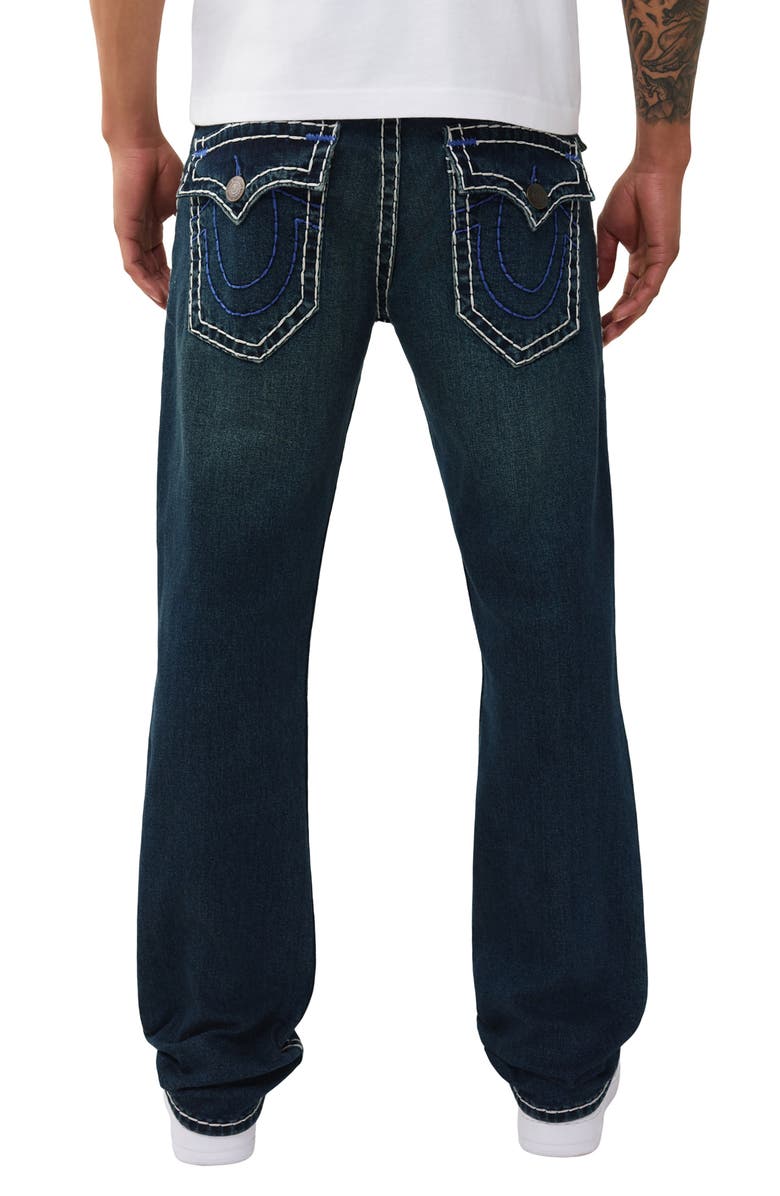 True Religion Ricky Super T Flap Straight Jeans, Alternate, color, 