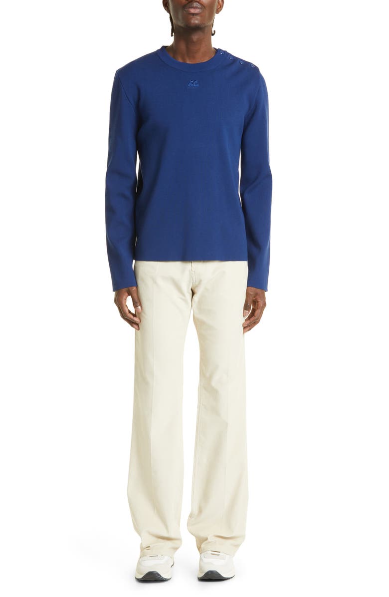 Courrèges Bootcut Corduroy Pants, Alternate, color, 