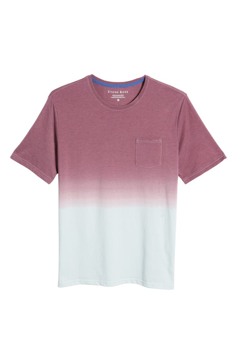 Stone Rose Dip Dye Pocket T-Shirt, Alternate, color, Purple