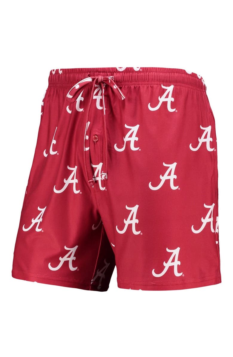 CONCEPTS SPORT Men's Concepts Sport Crimson Alabama Crimson Tide Flagship Allover Print Jam Shorts, Alternate, color, 