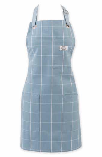 Design Imports Windowpane Print Cotton Apron