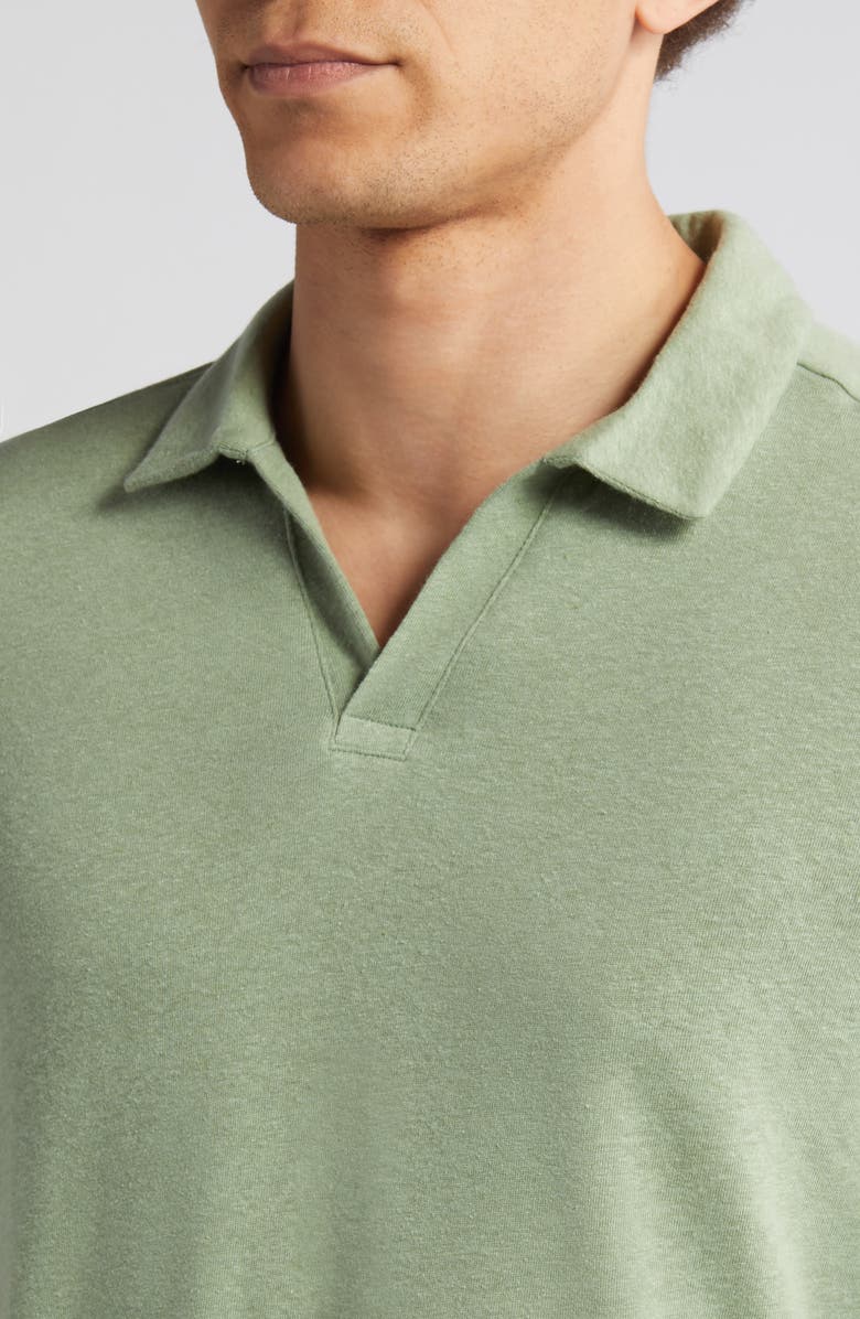 Johnston & Murphy Linen Blend Johnny Collar Polo, Alternate, color, 