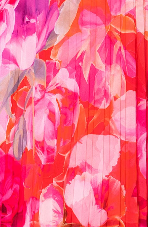 Xscape Evenings Floral Pleated Chiffon Gown