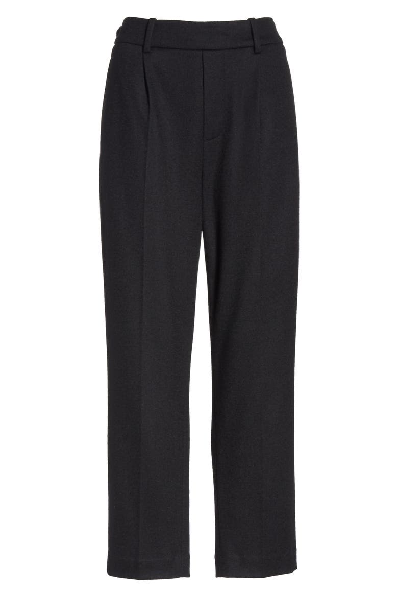 Cropped Pull-On Pants, Alternate, color, BLACK