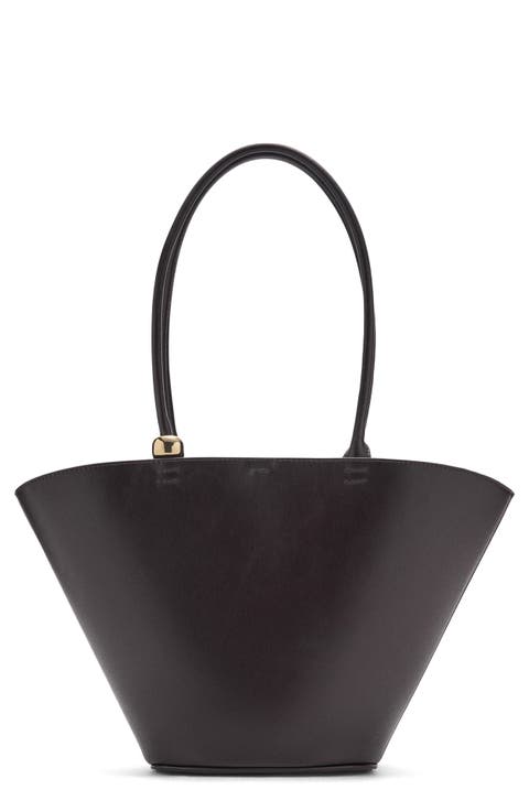 Faux Leather Shopper Bag