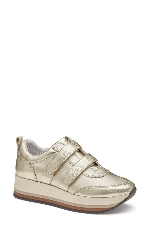 Johnston & Murphy Collection Gracie Double Strap Sneaker In Gold