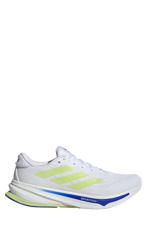 Adidas Originals Adidas Supernova Rise Running Shoe In White/metallic/pulse Lime