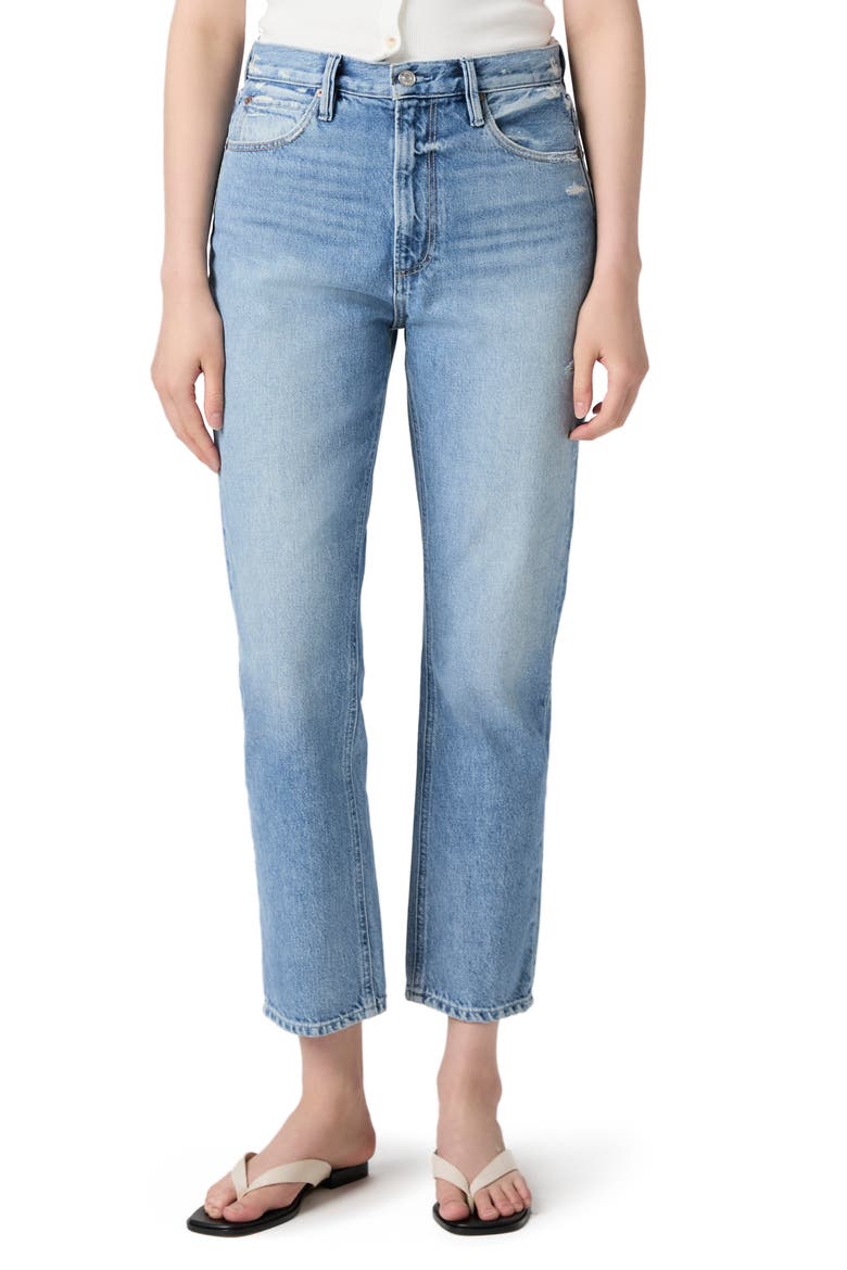 Billy High Waist Crop Straight Leg Jeans, Main, color, HIGH BROW DISTRESSED
