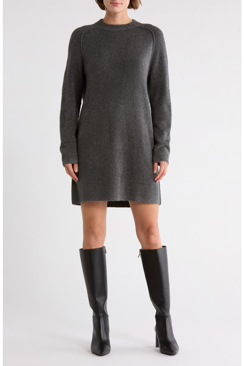 Raglan Sleeve Sweater Dress, Main, color, GREY MEDIUM CHARCOAL HEATHER
