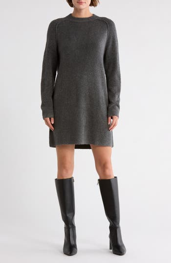 Melrose And Market Raglan Sleeve Sweater Dress In Black