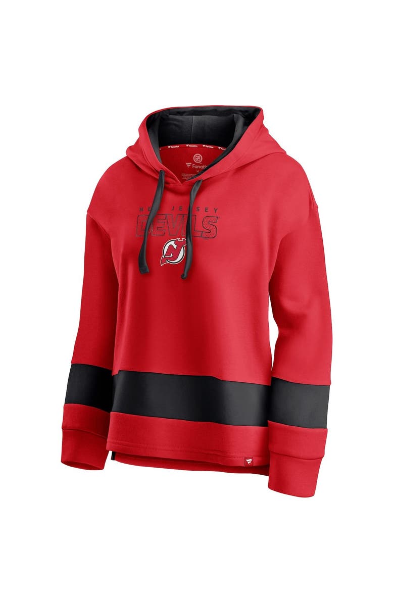 FANATICS Women's Fanatics Branded Red/Black New Jersey Devils Colors of Pride Colorblock Pullover Hoodie, Alternate, color,